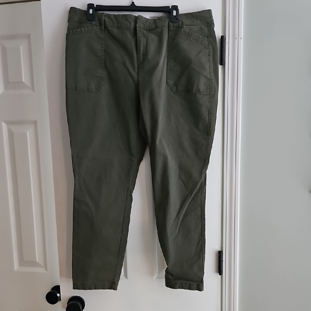 Old Navy Women's Mid-Rise Pixie Chino Ankle Pants 18 - Moss Landing
